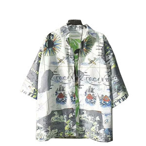 Chemises hawaïennes en laine mélangée de style Mountain <span class=keywords><strong>Lodge</strong></span> Premium pour hommes avec des impressions de paysages de montagne pour des escapades alpines - Product Image 3