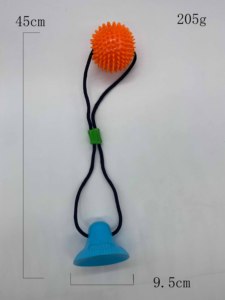 Aanpasbare Interactieve Hond Tand Reinigen Katoenen Touw Training Kauwen Hond Speelgoed Rubberen Bal - Product Image 6