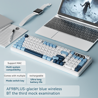 Clavier à membrane filaire Ajazz AF98, 98 touches, éclairage arc-en-ciel, touches colorées, clavier de jeu et de bureau pour PC portable