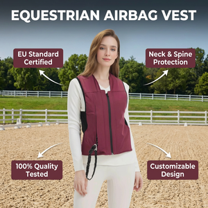 Chaleco Airbag Ecuestre con Protección Anticaídas, Impreso, Spandex/Nylon, Unisex, Sistema Inflable Estable, Ropa de Seguridad Confiable para Montar a Caballo - Product Image 1