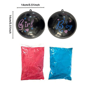 Combo de Casa de rebote negra de 14cm de alta calidad, bola explosiva de revelación de género en polvo rosa azul para niña o niño para suministros de fiesta - Product Image 2