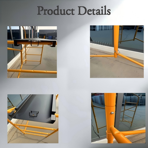 Plateforme mobile pliable légère en acier, échafaudage industriel, capacité de charge 400 kg - Product Image 3