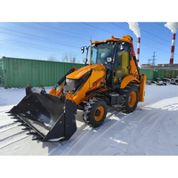 Backhoe Loader harga pabrik Backhoe 83C dengan lampiran penyapu jalan untuk lingkungan kasar