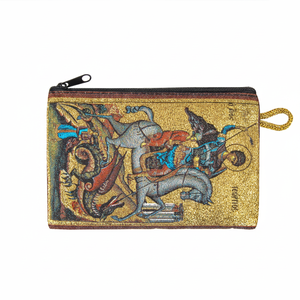 Iconography-cartera tejida y bolsa para rosario, diseño de Saint George - Product Image 2
