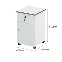 Meuble de rangement moderne en bois à 3 tiroirs verrouillables sous la table avec rangement amovible pour bureau à domicile et salle d'étude