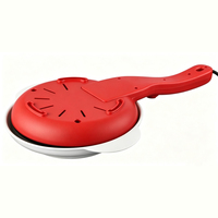 Machine à crêpes électrique pour petit-déjeuner à domicile, plaque fixe antiadhésive en plastique de 20 cm, thermostat réglable, poêle à crêpes, surface froide au toucher