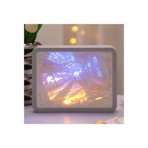 Lampe <span class=keywords><strong>de</strong></span> <span class=keywords><strong>nuit</strong></span> LED carrée créative, lumière blanche chaude, petit prince, sculpture 3D en ABS, alimentation USB, décoration <span class=keywords><strong>de</strong></span> chambre à coucher, 10000 heures - Product Image 3