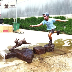 Estatua <span class=keywords><strong>de</strong></span> Bronce Fundido a Tamaño Real <span class=keywords><strong>de</strong></span> Niños Jugando, Escultura TREVI para Decoración <span class=keywords><strong>de</strong></span> Jardín - Product Image 5