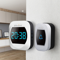 Sonnette intelligente avec affichage de l'horloge Sonnette de porte sans fil Compatibilité EU AU JP US Plug