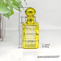 Bouteille d'affichage de parfum en or transparent à fond épais Bouteille de diffuseur de luxe 250ml 450ml avec bouchon en verre