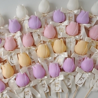 Bougies parfumées en cire de soja en forme de tulipe, faites à la main, créatives, pour mariages, fêtes, décoration florale d'intérieur, bougies aromatiques en gros