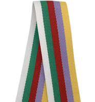 Vente en gros de rubans tissés en sergé chevrons 100% polyester haute ténacité, 5 couleurs, à motifs marguerite, rayé, léopard, zèbre, pour sacs et projets DIY