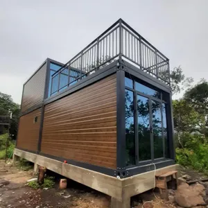 Vorgefertigtes Haus Versand vorgefertigtes flach verpacktes Containerhaus Versand 2 Schlafzimmer wohnenfertige moderne Fertighäuser