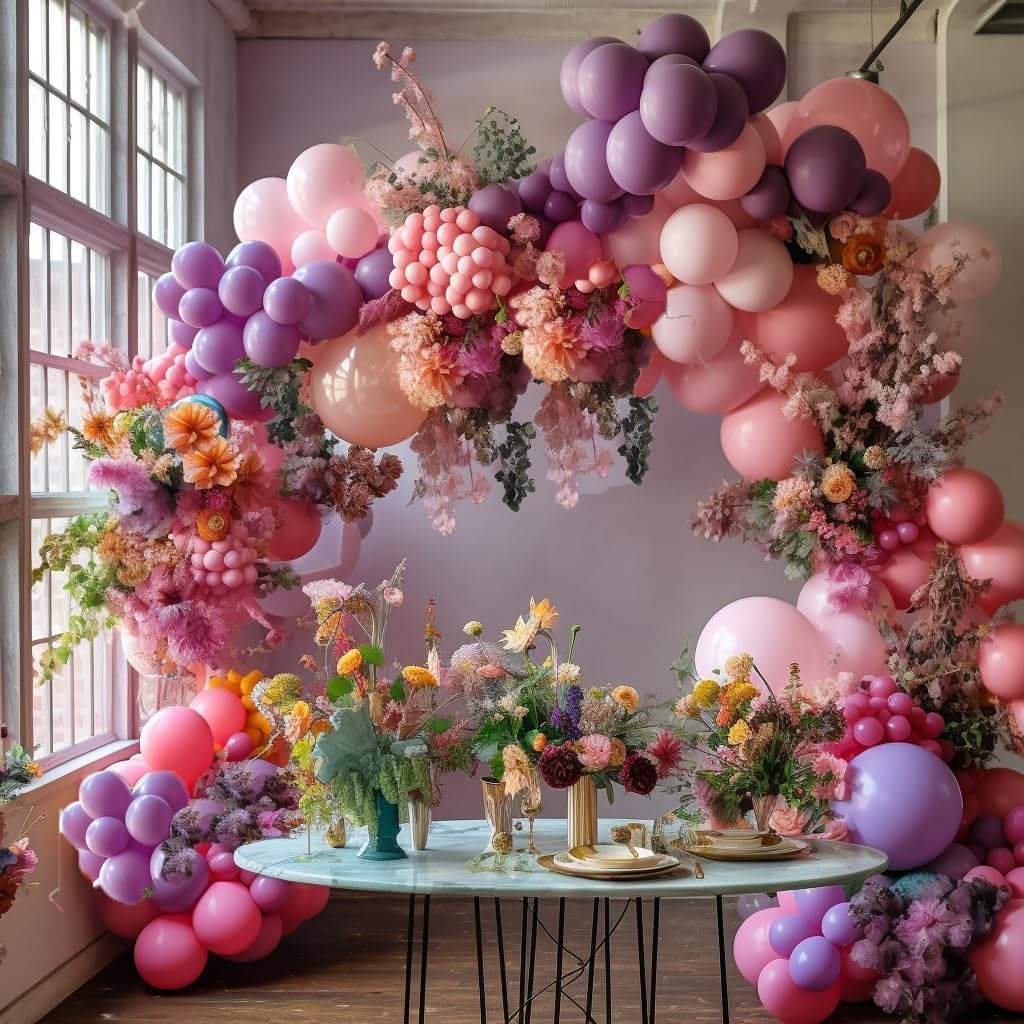 Purple Pink Balloon Garland Lavender Balloons Different Pink Lavender Balloon Arch Kit for Birthday Wedding Party Decorations