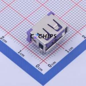 919-152A1152D10400 USB Connector Bent Lead Through Hole Connector Type-A USB 2.0 Female Right Angle Insert - Product Image 1