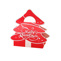 Conception personnalisée Mignonne boîte d'emballage cadeau détachable de Noël pour emballage de cadeau Bonbons Pomme Boîte de papier spéciale de luxe avec poignée