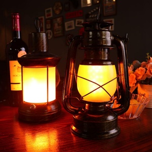 Camp Multiple Function Iron Handle Camping Light <b>Lantern</b> With LED Dancing Flame - Product Image 2