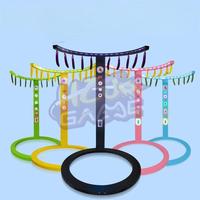 Bâton éponge en plastique pour entraînement de réaction, à monnayeur, avec jeu de capture de puces tombantes en triangle et de fruits