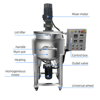CYJX 30L réservoir de mélange de liquide homogénéisateur de réacteur de chauffage électrique 60L de qualité alimentaire avec équipement de mélange homogène de chauffage