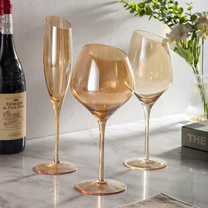 Logotipo personalizable soplado a mano cristal único largo sin tallo copa de vino elegante estilo de lujo para uso en interiores y exteriores diseño de <span class=keywords><strong>pulgar</strong></span> - Product Image 5