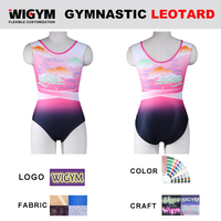 Justaucorps de gymnastique pour filles, sans manches, personnalisable, sexy, en nylon à séchage rapide, pour l'entraînement, vente en gros