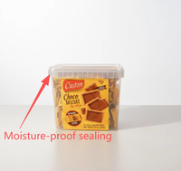 Boîte de rangement en PP, boîte d'emballage pour biscuits, conteneur alimentaire en plastique injecté avec votre propre logo