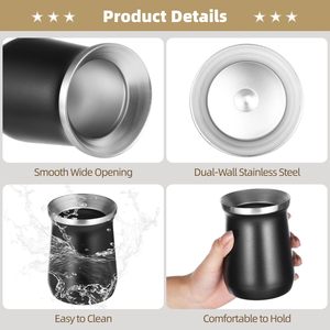 Frasco de vacío de acero inoxidable de doble pared personalizado con aislamiento de té argentino Yerba Mate juegos de paja taza de calabaza taza de té Mate - Product Image 5