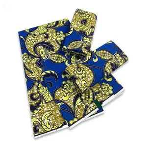 Kain Batik Afrika pola geometris Afrika kain cetak dua sisi kain Batik etnik Belanda 100% katun