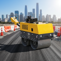 Mini-compacteur vibrant à un tambour, moteur à vibration 60Hz, faible coût d'entretien, prix usine
