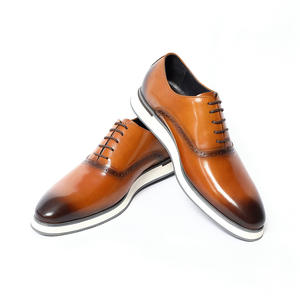 รองเท้าหนังแท้ผู้ชายทรงลำลองแบบใหม่ สไตล์หรูหราทันสมัย ไซส์ใหญ่ หัวกลม - Product Image 5