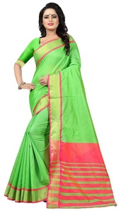 Party Wear Indian Silk <b>Saree</b> Surat Ethnic - Product Image 3