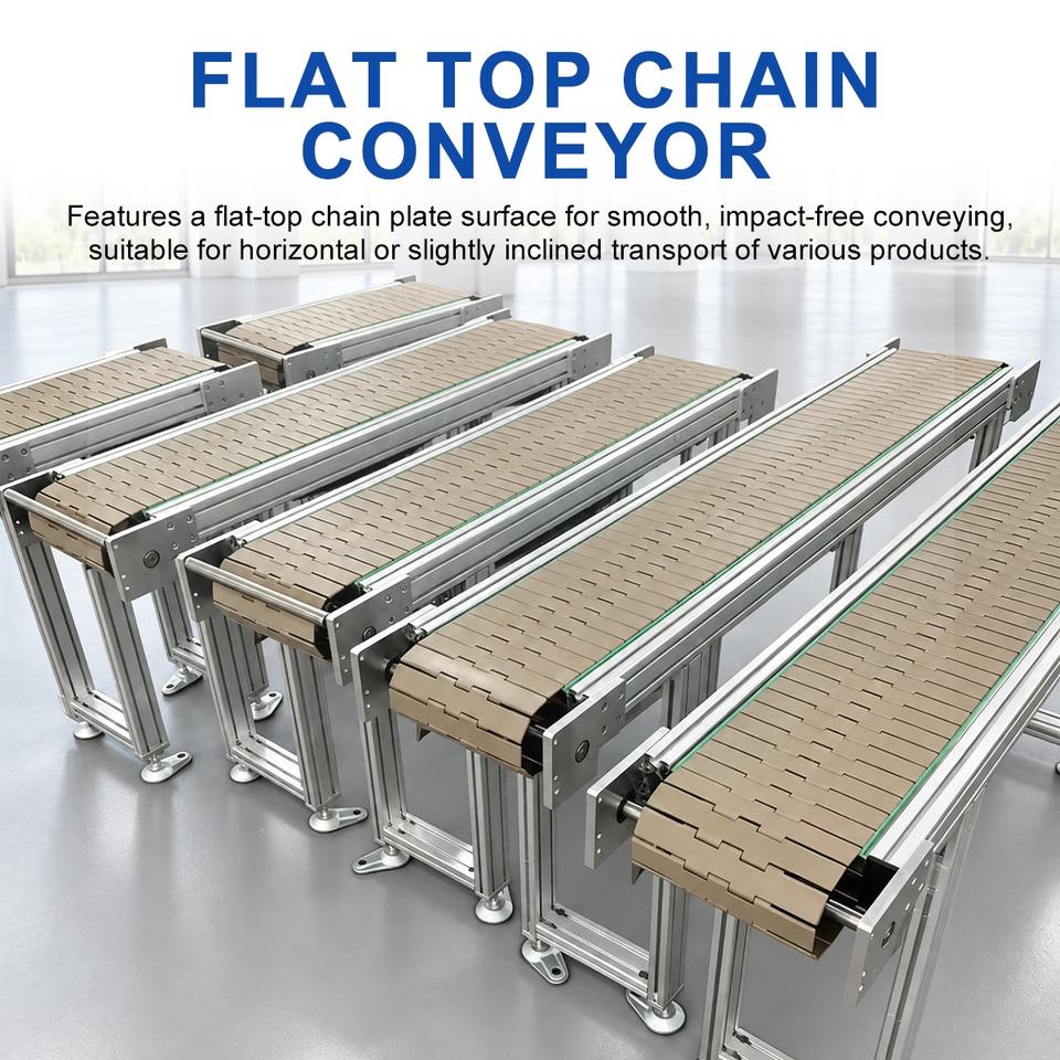 Transfer Shipping Line Custom ISO 9001 Certified Side Flexing Flat Top Chain Conveyor 90 ...