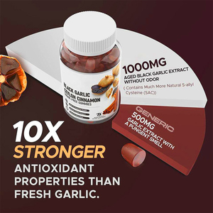 Suppléments à l'ail noir vieilli 1000mg Plus bonbons gommeux au chrome et à la cannelle ceylan biologique - Product Image 5