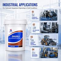 Oli Hidrolik Suhu Rendah SINOPEC Great Wall ZHUOLI L-HV 46, Cairan Hidrolik Anti-Aus AW 46, Kemasan Plastik 18L
