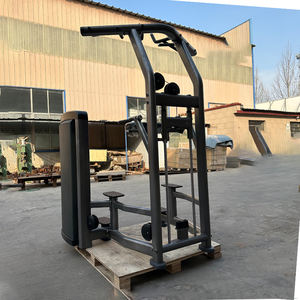 Machine professionnelle de musculation commerciale à charges sélectionnables pour dips et tractions assistées, équipement multifonctionnel en acier avec pile de poids de 80 kg - Product Image 2