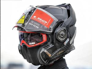 Nuevo <span class=keywords><strong>Casco</strong></span> de Moto Abatible <span class=keywords><strong>LS2</strong></span> FF901 de <span class=keywords><strong>Fibra</strong></span> de <span class=keywords><strong>Carbono</strong></span> con Doble Visor para Todas las Estaciones, Homologado ECE y Certificado 3C - Product Image 2