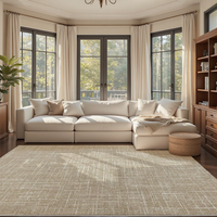 Modern High Pile Tufted Wool Polyester Blend Eco-Friendly Floor Carpet Rug Soft Anti-Collapse Solid Color Latex Backing Bedroom