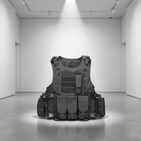 Gilet tactique d'extérieur en nylon, taille unique, compatible Molle, imperméable, avec logo OEM personnalisé, pour équipement d'entraînement d'élite