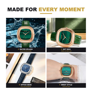 นาฬิกาควอตซ์ Wen หรูหรา รับผลิตแบบ OEM/ODM พร้อมโลโก้สั่งทำ กันน้ำ 30 เมตร สายหนัง สีโรสโกลด์ ดีไซน์หรูหราทันสมัย นาฬิกาข้อมือขายส่ง - Product Image 4