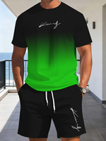T-shirt décontracté pour homme à manches courtes, col rond, coupe ample, imprimé numérique 3D avec motif, en polyester
