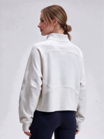 Sweat-shirt à col montant pour femme OEM, couleur unie, 100% coton molletonné, pull oversize, style automne