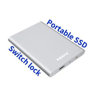 Kdata外部固态硬盘便携式移动硬盘，带USB接口，可提供512gb 240gb 120GB容量黑色