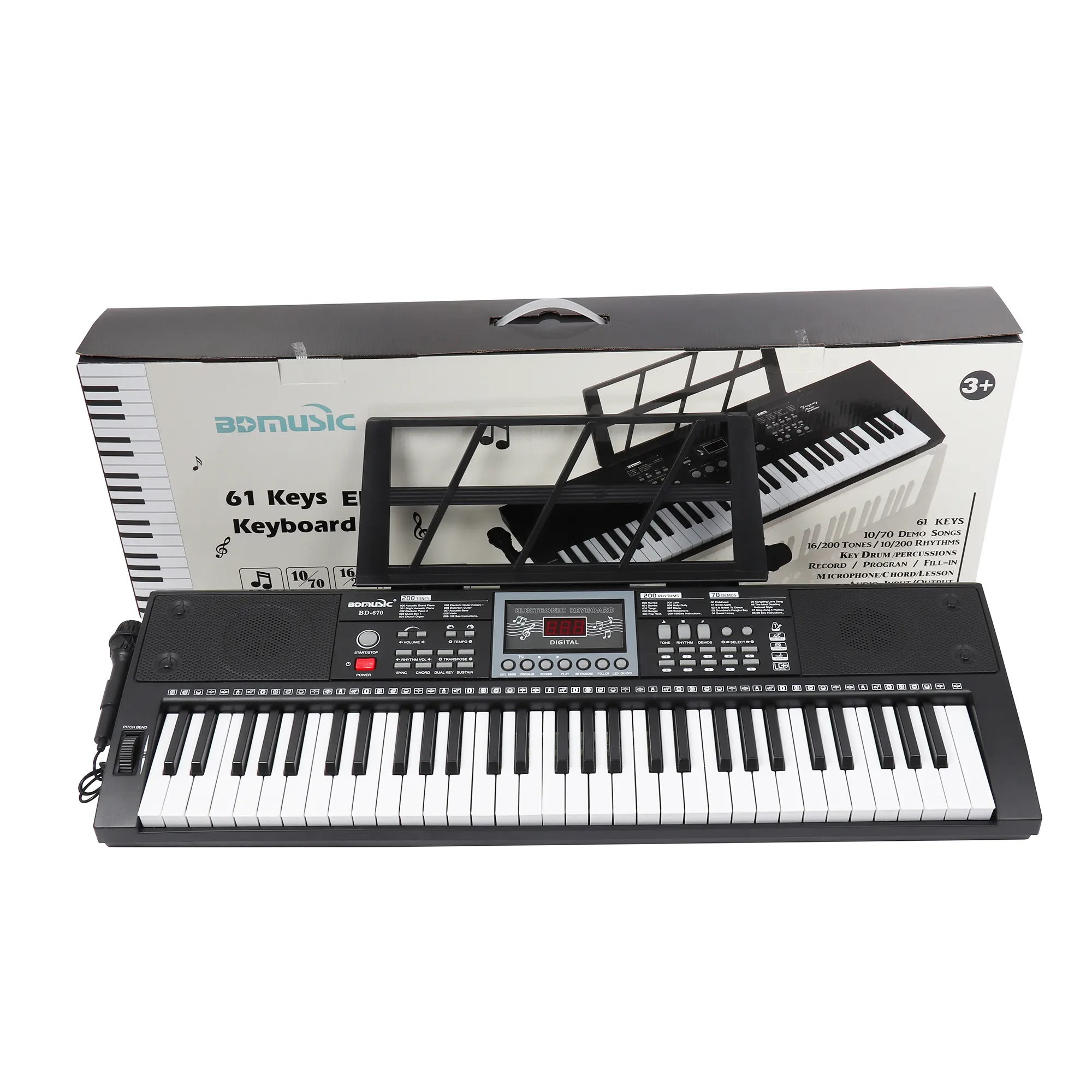 Keyboard Piano profesional dengan satu tombol satu catatan, catatan, dan fitur pembelajaran hadiah terbaik untuk pemula