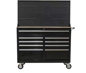 Cassettiera Portautensili con Ruote per Officina e Garage, Banco da Lavoro in Legno - Design Moderno in Metallo, 9 Cassetti con Serratura, Personalizzabile OBM - Product Image 2