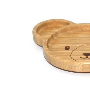 Assiettes et bols en bois de <span class=keywords><strong>bambou</strong></span> pour bébé, formes personnalisées, assiettes en <span class=keywords><strong>bambou</strong></span> respectueuses de l'environnement avec ventouses en Silicone - Product Image 4