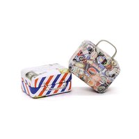 Nouveau mini sac à main valise Style fer blanc boîte en métal pour cils d'enfants et autres articles de stockage ou d'utilisation comme autocollants étain
