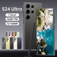 Günstiger Fabrikpreis S24 Ultra 5G CDMA Android 13 Smartphone 2025 MTK Octa-Core 7,3" HD 108MP Kamera 8000mAh 16GB+1TB Deutsch Französisch