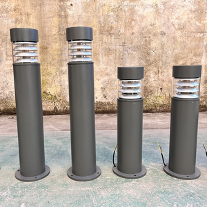 Lampu taman lanskap led jalur jalan setapak hitam bulat antik luar ruangan lampu rumput 10w E27 - Product Image 1