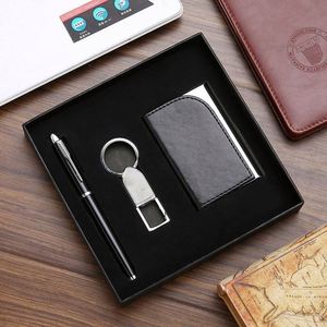 High Quality Personalized Ready to Ship Name Card Holder Keychain Pen for Wholesale Promotional Luxury Corporate Gift Set Items - Product Image 2