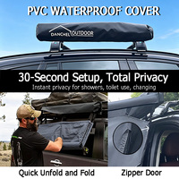 Tente de douche portable pour voiture, abri latéral pour véhicule, cabine d'essayage et de toilette pour SUV, idéale pour le camping en extérieur